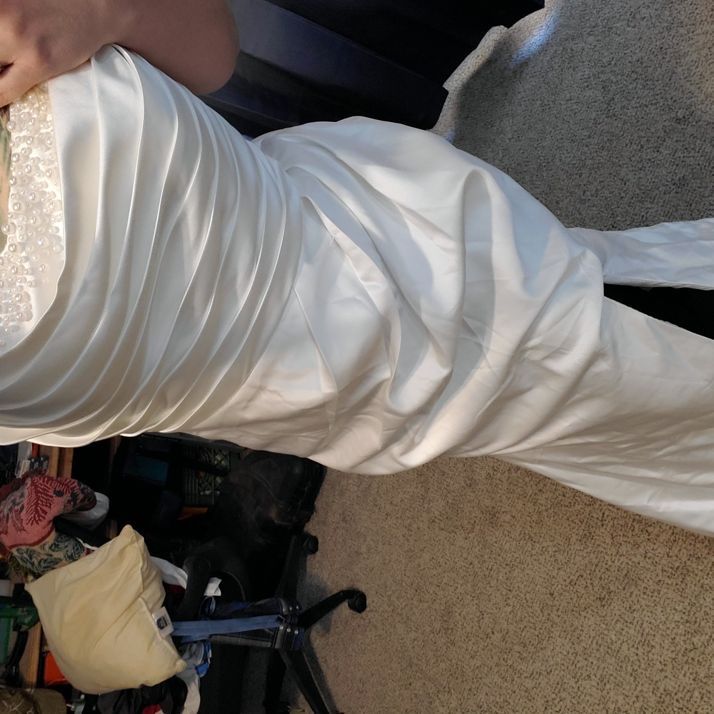 Elegant White Wedding Dress Size 14
